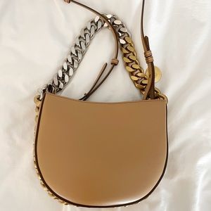 Stella McCartney Frayme Shoulder & Cross-Body Bag in Sand